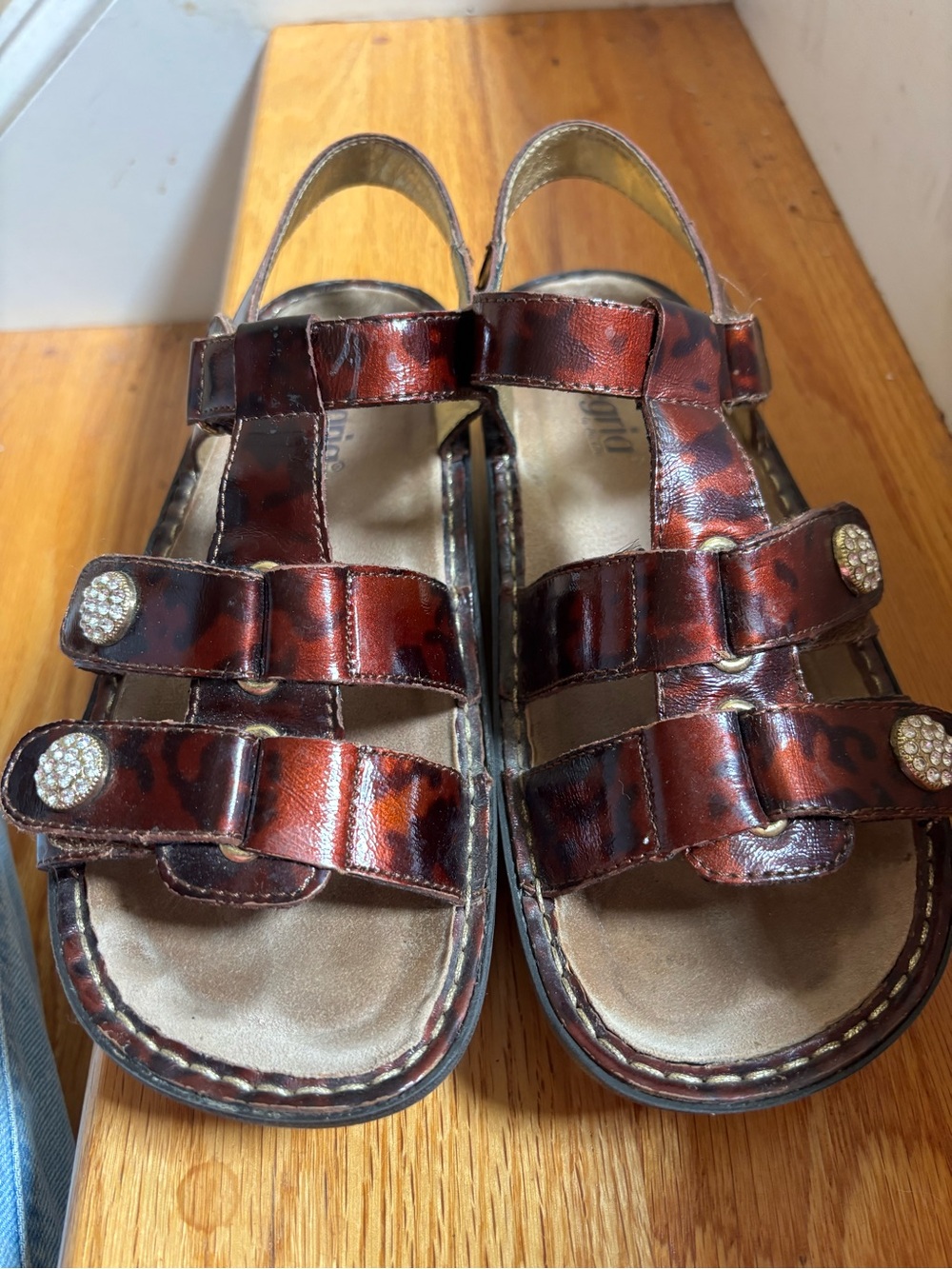 Alegria sandal cognac splash sz 39